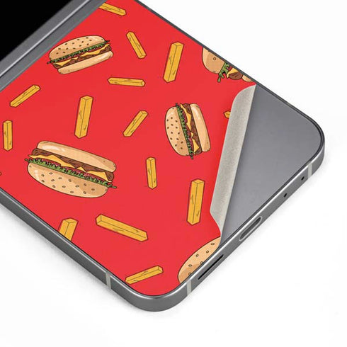 Burgers and Fries Galaxy Z Flip6 Skin